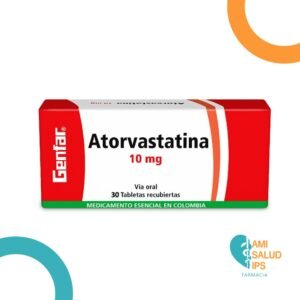 ATORVASTATINA 10MG TABLETA RECUBIERTA GENFAR