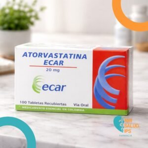 ATORVASTATINA 20MG BLISTERS*100 TABLETAS RECUBIERTAS ECAR