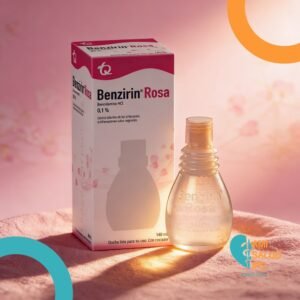 BENZIRIN ROSA DUCHA + CANULA BENCIDAMINA CLORHIDRATO 0.1% SOLUCION VAGINAL FRASCO*140ML  TECNOQUIMICAS
