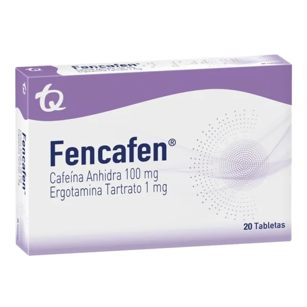 ERGOTAMINA TARTRATO + CAFEINA ANHIDRA 1MG/100MG TABLETA FENCAFEN TECNOQUIMICAS