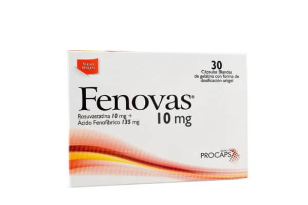 ACIDO FENOFIBRICO 135MG + ROSUVASTATINA 10MG CAPSULA BLANDA FENOVAS 10MG