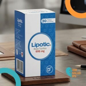 LIPOTIC ACIDO TIOCTICO (ALFALIPOICO) 600MG FCO*30 TABLETAS RECUBIERTAS DIABETRICS