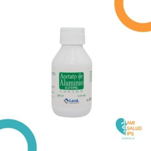ACETATO DE ALUMINIO LOCIÓN 0.059% FRASCO * 120ML LICOL