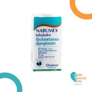 BECLOMETASONA DIPROPIONATO SOLUCION PARA INHALACION 50MCG INHALADOR 200 DOSIS NABUMEX