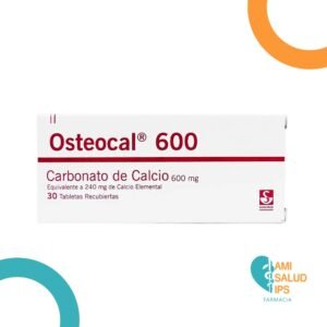 CARBONATO DE CALCIO 600MG *30 TABLETAS OSTEOCAL 600