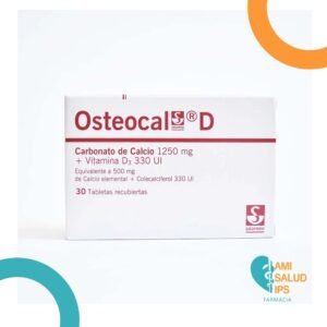 CARBONATO DE CALCIO +  VIDAMINA D 1250MG + 330UI * 30 TABLETAS OSTEOCAL D