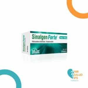 ACETAMINOFEN + HIDROCODONA 325MG+7.5MG TABLETAS SINALGEN FORTE