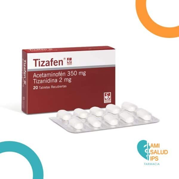 ACETAMINOFEN + TIZANIDINA 350MG+2MG TABLETAS TIZAFEN