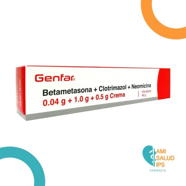 BETAMETASONA + CLOTRIMAZOL + NEOMICINA 0.04G+1.0G+0.5G CREMA TOPICA TUBO *40G GENFAR