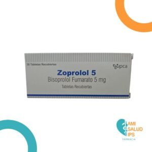 BISOPROLOL FUMARATO 5MG TABLETA RECUBIERTA ZOPROLOL 5
