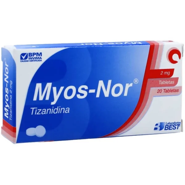 TIZANIDINA 2MG TABLETA MYOS-NOR
