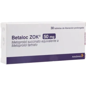METOPROLOL SUCCINATO 50MG TABLETA DE LIBERACION PROLONGADA BETALOC ZOK