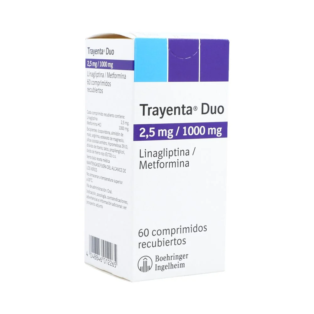 LINAGLIPTINA/METFORMINA 2.5MG/1000MG COMPRIMIDO RECUBIERTO TRAYENTA DUO