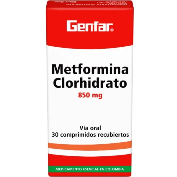 METFORMINA 850MG COMPRIMIDO RECUBIERTO GENFAR