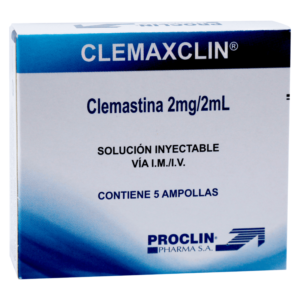CLEMASTINA 2MG/2ML SOLUCION INYECTABLE I.V/I.M CLEMAXCLIN