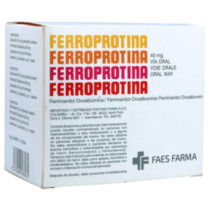 FERRIMANITOL OVOALBUMINA 40MG POLVO PARA RECONSTITUIR A SOLUCION ORAL FERROPROTINA