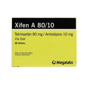 TELMISARTAN + AMLODIPINO 80MG/10MG TABLETA XIFEN A