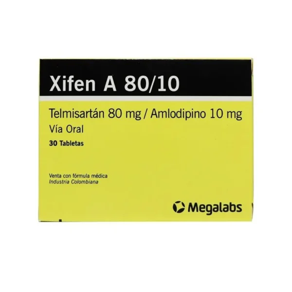 TELMISARTAN + AMLODIPINO 80MG/10MG TABLETA XIFEN A