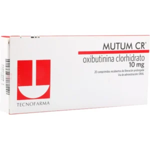 OXIBUTININA CLORHIDRATO 10MG COMPRIMIDOS RECUBIERTOS DE LIBERACION PROLONGADA MUTUM CR