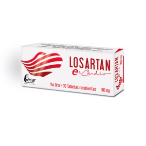 LOSARTAN POTASICO 100MG TABLETA RECUBIERTA ECARDIO