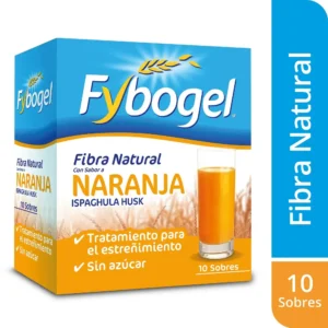 ISPAGHULA HUSK 79,61800G POLVO PARA RECONSTITUIR NO CONTIENE AZUCAR SOBRES FYBOGEL NARANJA