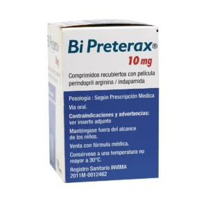 PERINDOPRIL ARGININA + INDAPAMIDA (10+2.5) MG COMPRIMIDO RECUBIERTO CON PELICULA BI PRETERAX