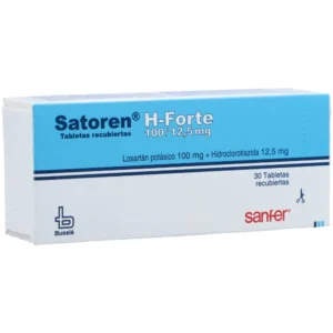 LOSARTAN POTASICO 100MG + HIDROCLOROTIAZIDA 12.5MG TABLETA RECUBIERTA SATOREN H FORTE