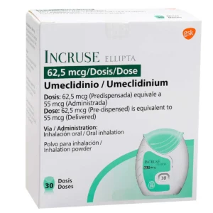 UMECLIDINIO 62,5MCG POLVO PARA INHALACION ORAL INCRUSE ELLIPTA X 30 DOSIS GLAXOSMITHKLINE