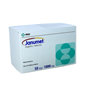 SITAGLIPTINA/METFORMINA 50MG/1000MG TABLETAS RECUBIERTAS JANUMET