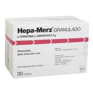 L-ORNITINA-L-ASPARTATO 3G GRANULADO PARA SOLUCION ORAL SOBRES HEPA-MERZ
