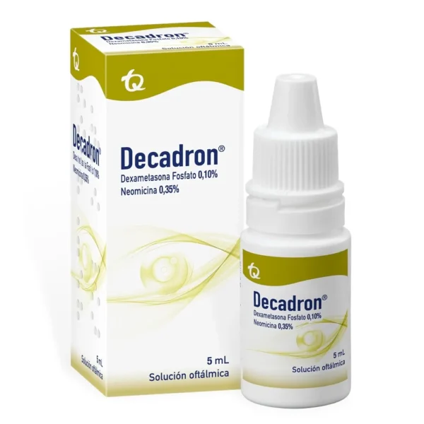 DEXAMETASONA 0.1% + NEOMICINA 0.35% SOLUCION OFTALMICA FRASCO*5ML DECADRON
