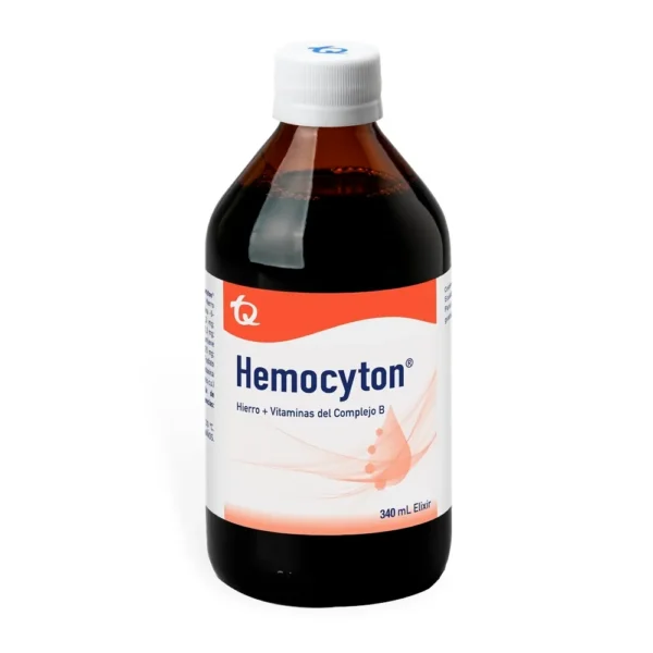 MULTIVITAMINICO HELIXIR, HIERRO + VITAMINAS DEL COMPLEJO B HEMOCYTON TECNOQUIMICAS FRASCO X 340ML