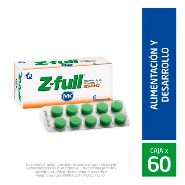 SUPLEMENTO MULTIVITAMINICO CON ZINC Z-FULL ZINC TABLETA