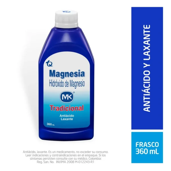 HIDROXIDO MAGNESIO 8.5 GR/100ML SUSPENSION FRASCO X 360 ML  MAGNESIA MK