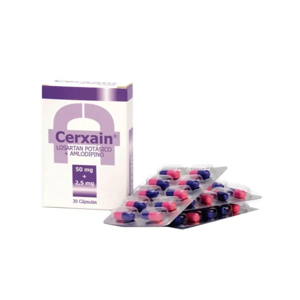 LOSARTAN POTASICO + AMLODIPINO 50MG + 2.5MG CAPSULAS CERXAIN