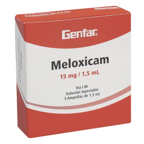 MELOXICAM 15MG/1.5ML SOLUCION INYECTABLE I.M GENFAR