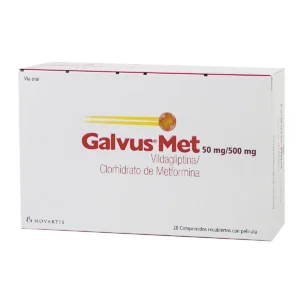 VILDAGLIPTINA/METFORMINA 50MG/500MG COMPRIMIDOS RECUBIERTOS CON PELICULA GALVUS MET