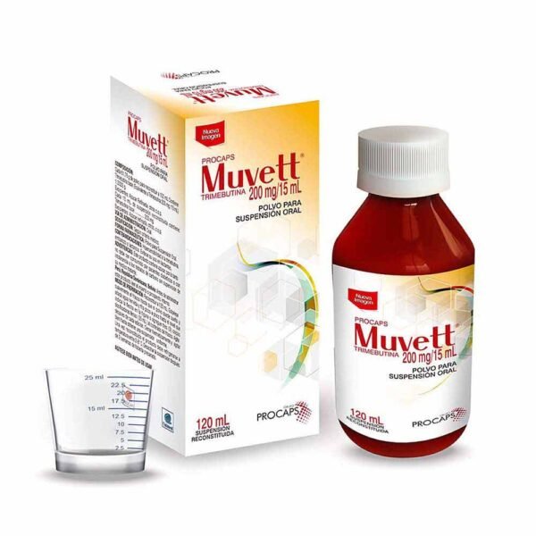 TRIMEBUTINA MALEATO 200MG/15ML POLVO PARA SUSPENSION ORAL FRASCO*120ML MUVETT