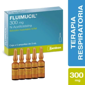 N-ACETILCISTEINA 300MG SOLUCION INYECTABLE IV/IM/INHALATORIA FLUIMUCIL
