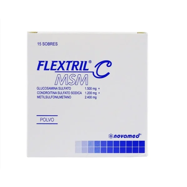 GLUCOSAMINA SULFATO 1500MG + CONDROITINA SULFATO SODICA 1200MG + METILSULFOMETANO 2400MG FLEXTRIL C MSM SOBRES NOVAMED