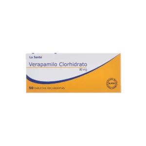 VERAPAMILO CLORHIDRATO 80MG TABLETAS RECUBIERTAS LA SANTE