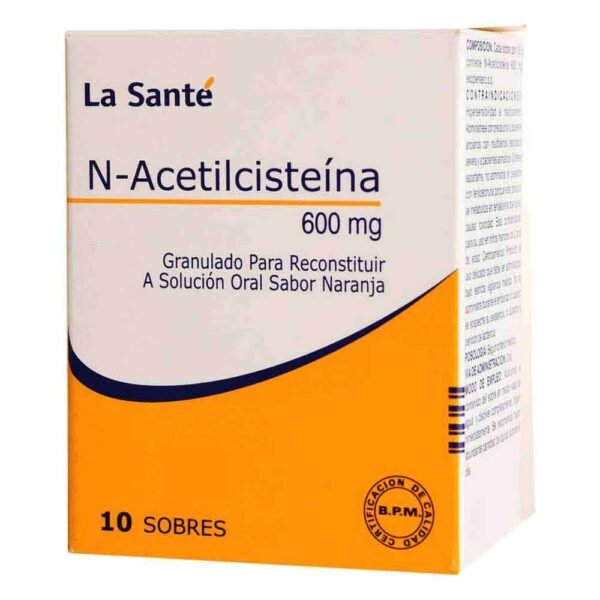 N-ACETILCISTEINA 600mg GRANULADO PARA RECONSTITUIR A SOLUCION ORAL SOBRE LA SANTE