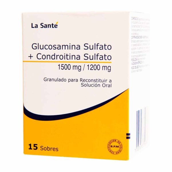 GLUCOSAMINA + CONDROITINA 1500MG + 1200MG POLVO GRANULADO SOBRES X 5G LA SANTE