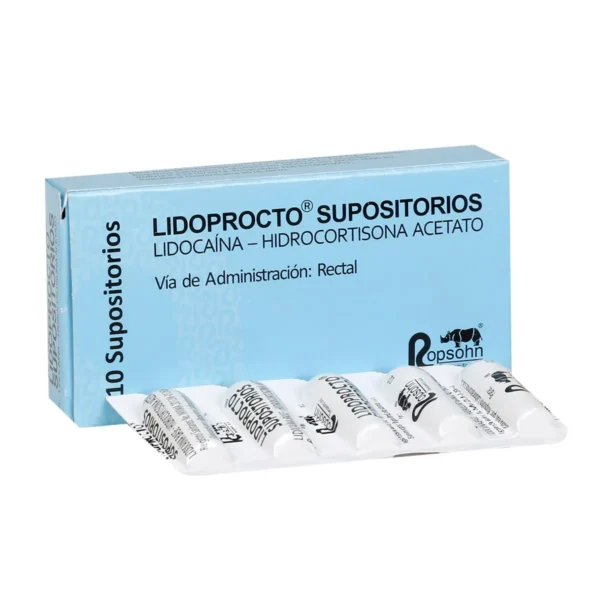 LIDOCAINA - HIDROCORTISONA ACETATO SUPOSITORIO RECTAL LIDOPROCTO SUPOSITORIOS
