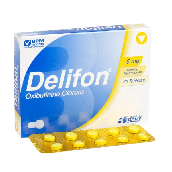 OXIBUTININA 5MG TABLETA RECUBIERTA DELIFON