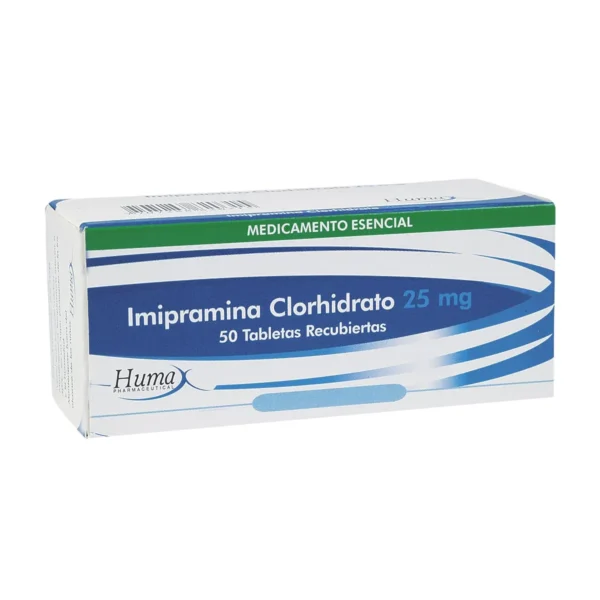 IMIPRAMINA CLORHIDRATO 25MG TABLETA RECUBIERTA HUMAX