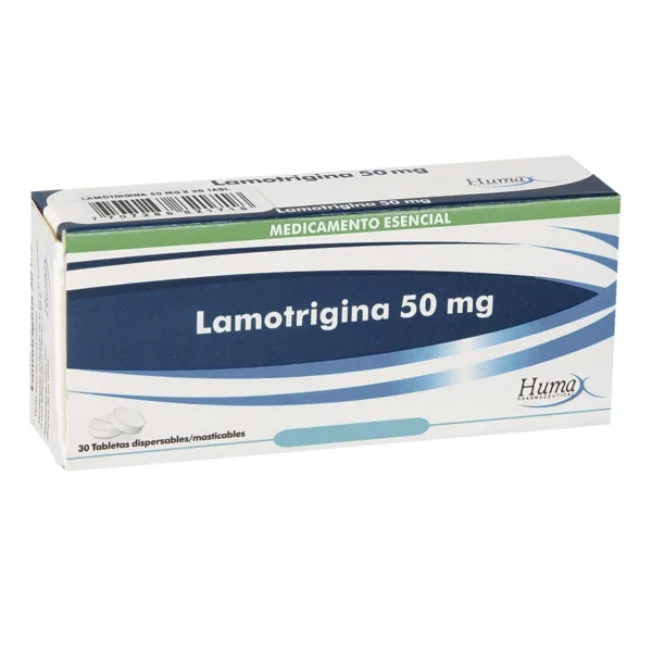 LAMOTRIGINA 50MG TABLETAS DISPERSABLES/MASTICABLES HUMAX