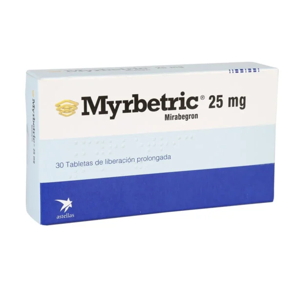MIRABEGRON 25MG TABLETAS DE LIBERACIÓN PROLONGADA MYRBETRIC 25MG