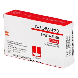 RIVAROXABAN 20MG TABLETA RECUBIERTA XAROBAN 20