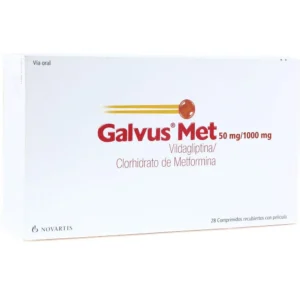 VILDAGLIPTINA/METFORMINA 50MG/1000MG COMPRIMIDOS RECUBIERTOS CON PELICULA GALVUS MET